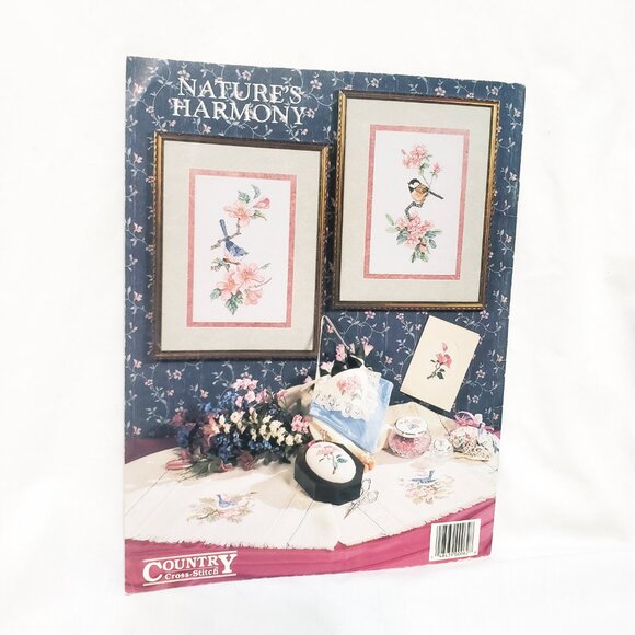 Nature's Harmony Birds Country Cross Stitch Pattern Leaflet 62 Flowers 1990 - Picture 2 of 6